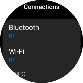 Press Bluetooth. Press Bluetooth.