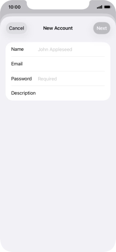 Press Name and key in the required sender name. Press Name and key in the required sender name.