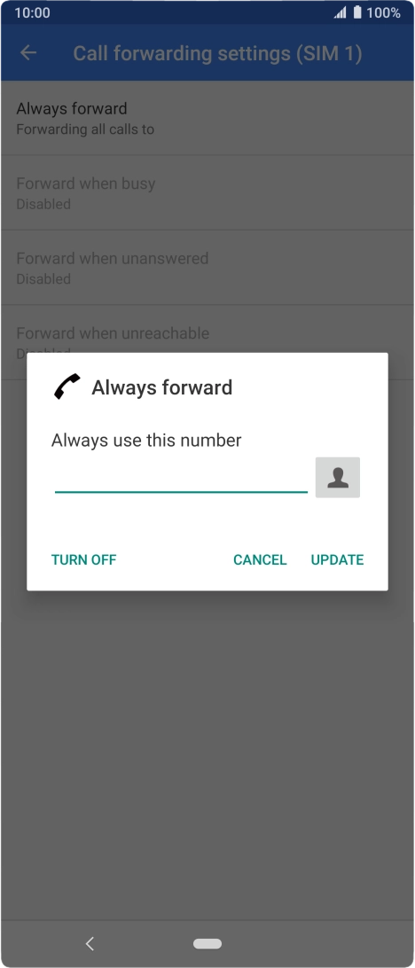 Press TURN OFF. Press TURN OFF.