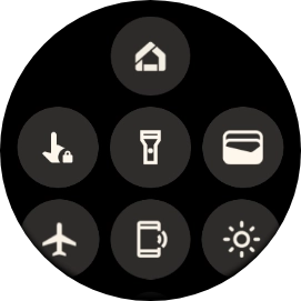 Press the flight mode icon to turn the function on or off. Press the flight mode icon to turn the function on or off.