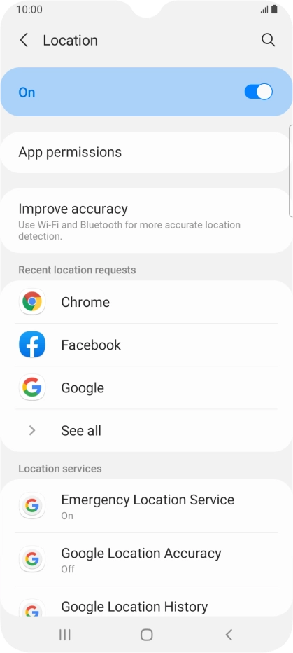 Press App permissions. Press App permissions.