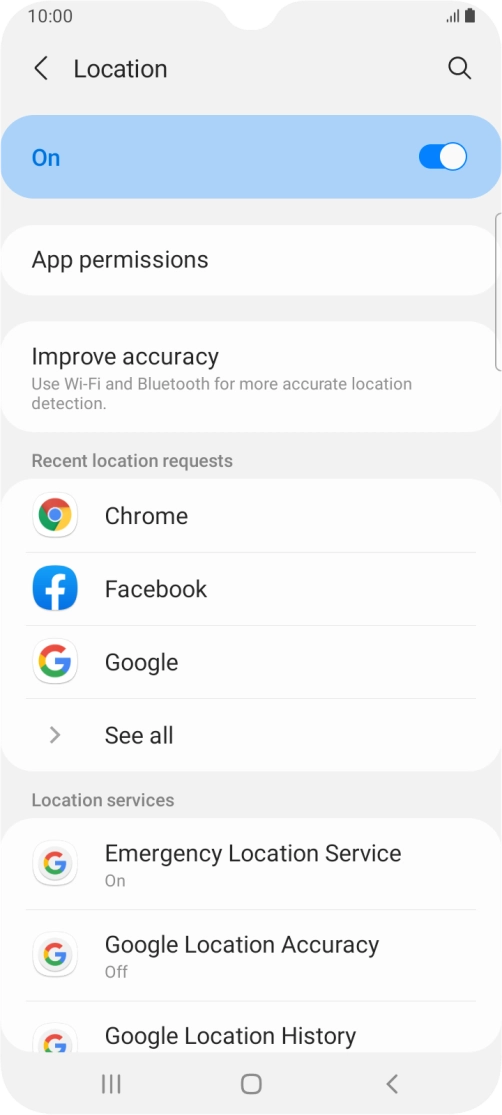Press App permissions. Press App permissions.
