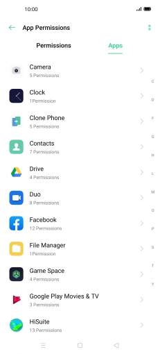 Press the required app. Press the required app.
