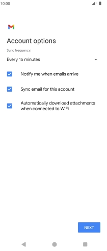 If this screen is displayed, you email account has been recognised and set up automatically. Follow the instructions on the screen to key in more information and finish setting up your phone. If this screen is displayed, you email account has been recognised and set up automatically. Follow the instructions on the screen to key in more information and finish setting up your phone.