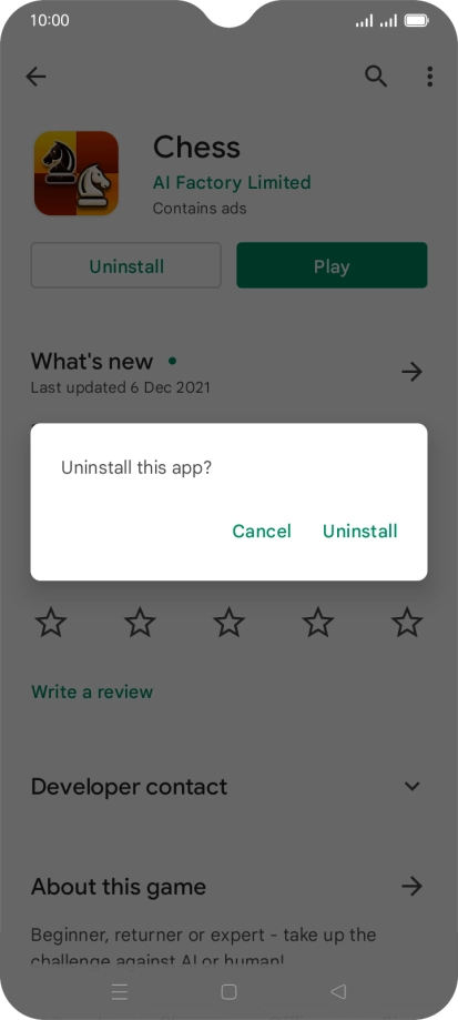 Press Uninstall. Press Uninstall.