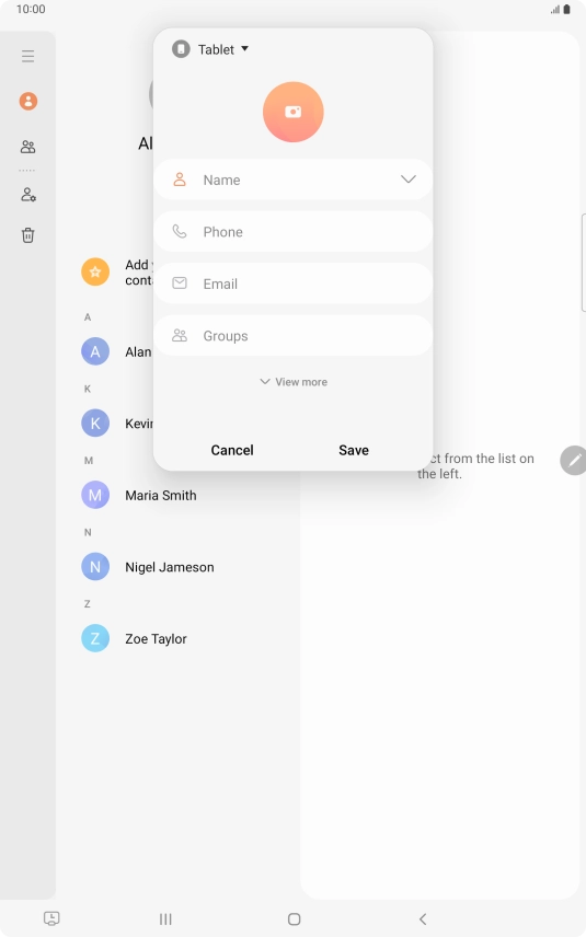 Press the address book drop down list. Press the address book drop down list.