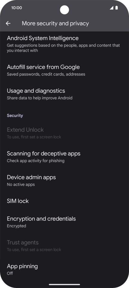 Press SIM lock. Press SIM lock.