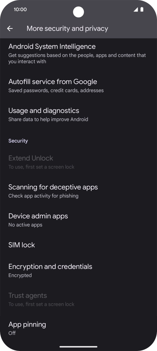 Press SIM lock. Press SIM lock.