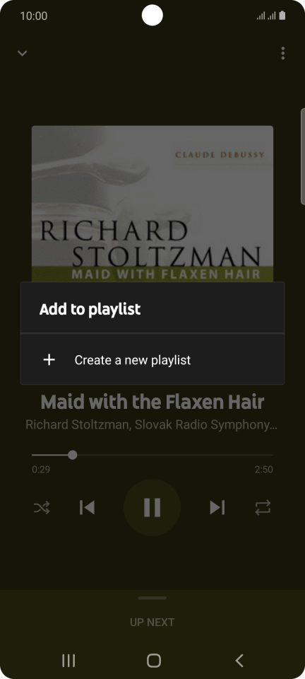 Press Create a new playlist. Press Create a new playlist.