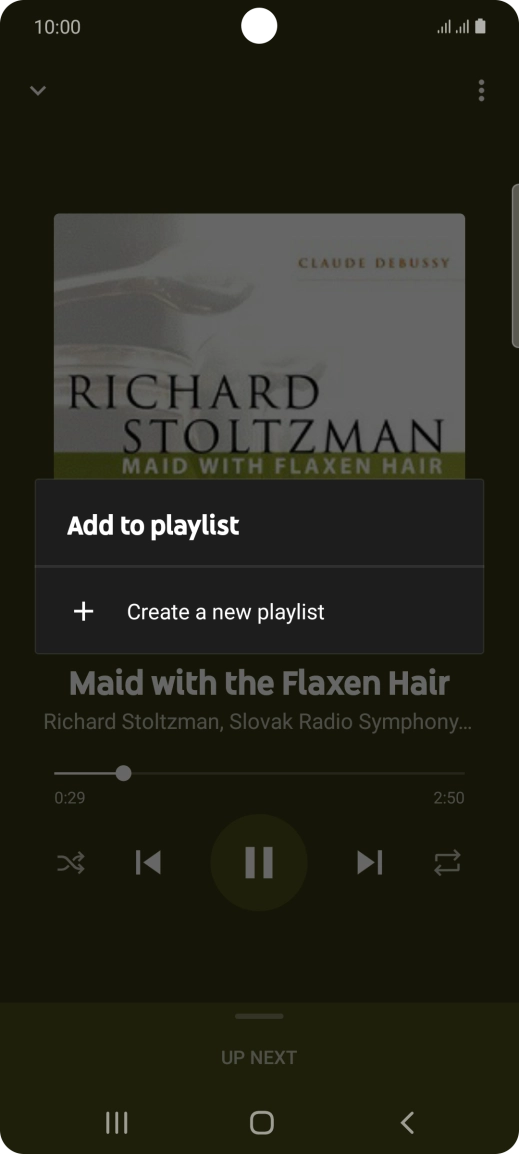 Press Create a new playlist. Press Create a new playlist.