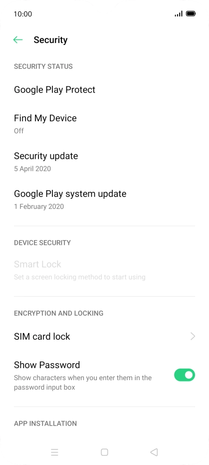 Press SIM card lock. Press SIM card lock.