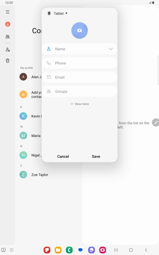 Press the address book drop down list. Press the address book drop down list.