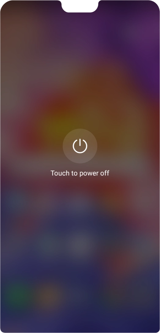 Press Touch to power off. Press Touch to power off.