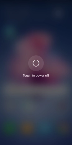 Press Touch to power off. Press Touch to power off.