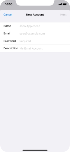 Press Name and key in the required sender name. Press Name and key in the required sender name.