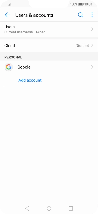 Press Add account. Press Add account.