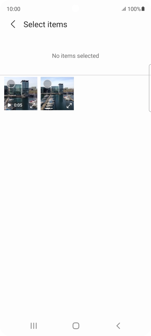 Press the required picture. Press the required picture.