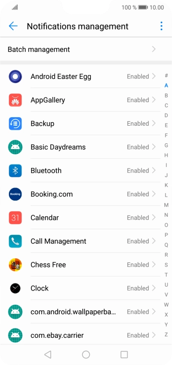 Press the required app. Press the required app.