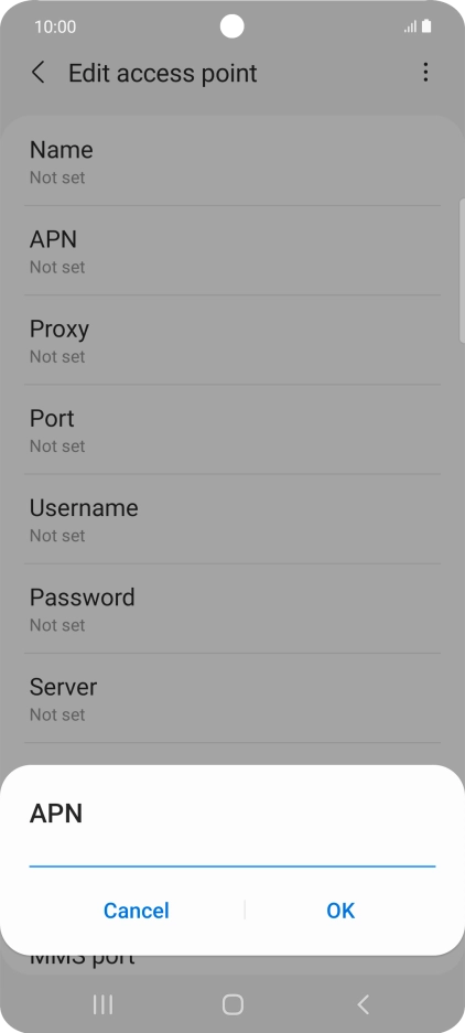 Key in everywhere and press OK. Key in everywhere and press OK.