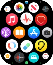 Press the music player icon. Press the music player icon.