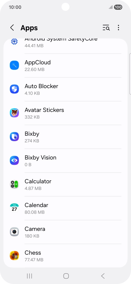 Press the required app. Press the required app.
