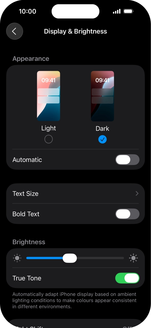 Press the indicator next to Press the indicator next to
