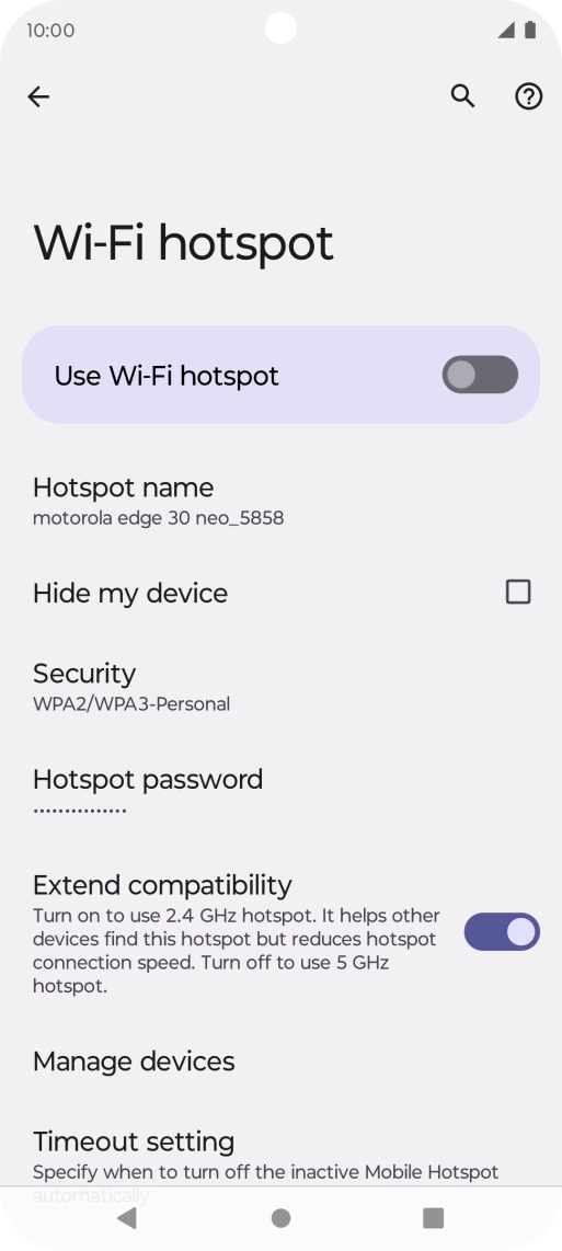 Press Hotspot name. Press Hotspot name.