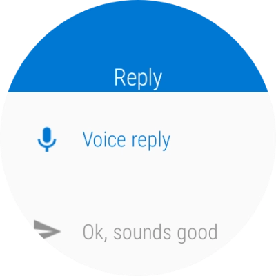 Press Voice reply. Press Voice reply.