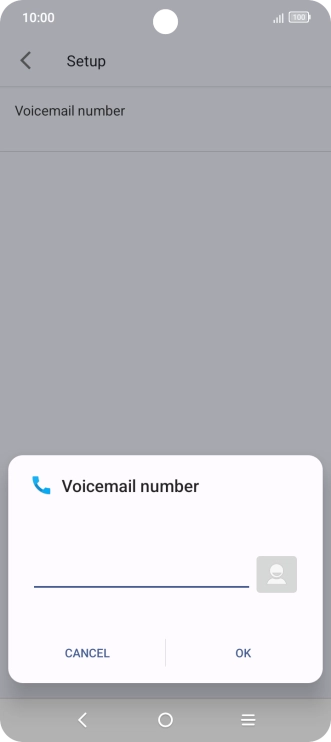 Key in +447953222222 and press OK. Key in +447953222222 and press OK.
