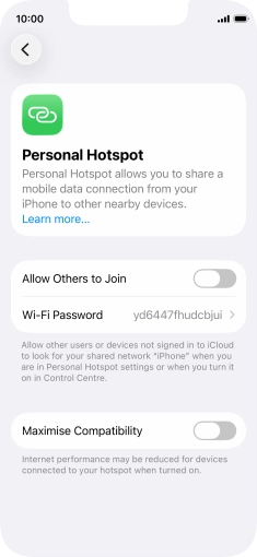 Press Wi-Fi Password and key in the required password. Press Wi-Fi Password and key in the required password.