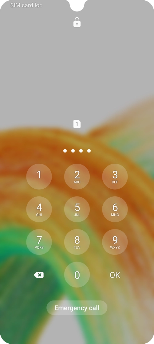 If you're asked to key in your PIN, do so and press OK. The default PIN is 1111. If you're asked to key in your PIN, do so and press OK. The default PIN is 1111.