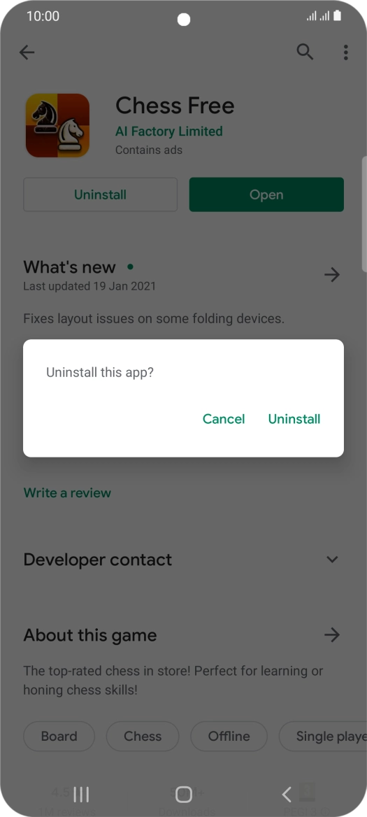 Press Uninstall. Press Uninstall.