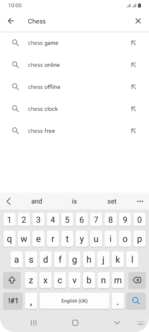 Key in the name or subject of the required app and press the search icon. Key in the name or subject of the required app and press the search icon.