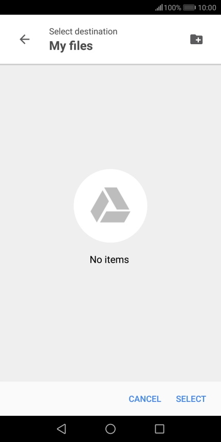 To create a new folder, press the new folder icon and follow the instructions on the screen to create a new folder. To create a new folder, press the new folder icon and follow the instructions on the screen to create a new folder.