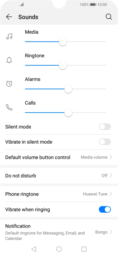 Press Phone ringtone. Press Phone ringtone.