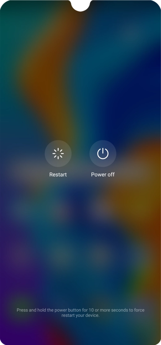 Press Power off. Press Power off.