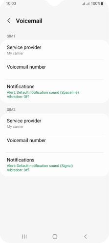 Press Voicemail number. Press Voicemail number.