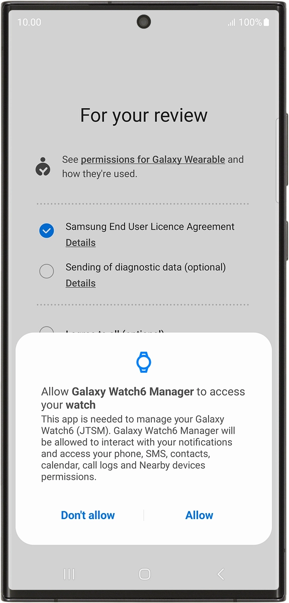 On your phone: Press Allow. On your phone: Press Allow.