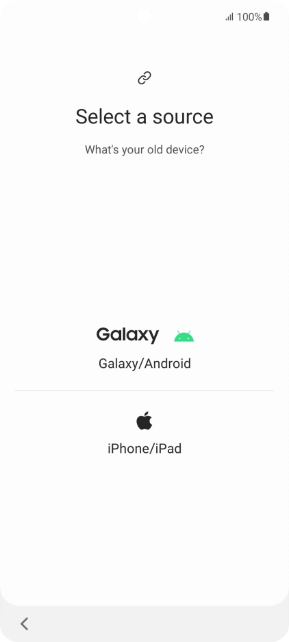 Press the required setting and follow the instructions on the screen to transfer the content from another phone. Press the required setting and follow the instructions on the screen to transfer the content from another phone.