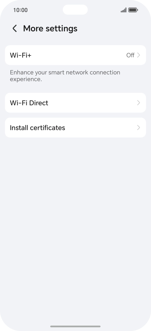 Press Wi-Fi+. Press Wi-Fi+.