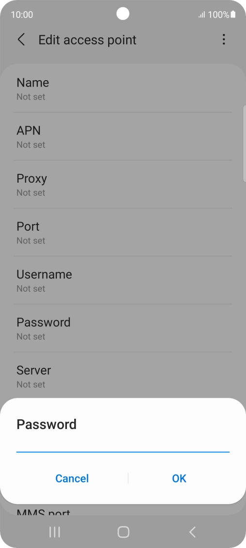 Key in secure and press OK. Key in secure and press OK.
