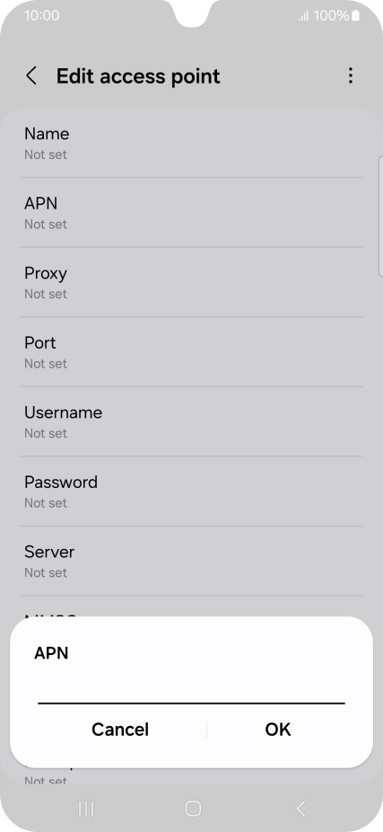 Key in everywhere and press OK. Key in everywhere and press OK.