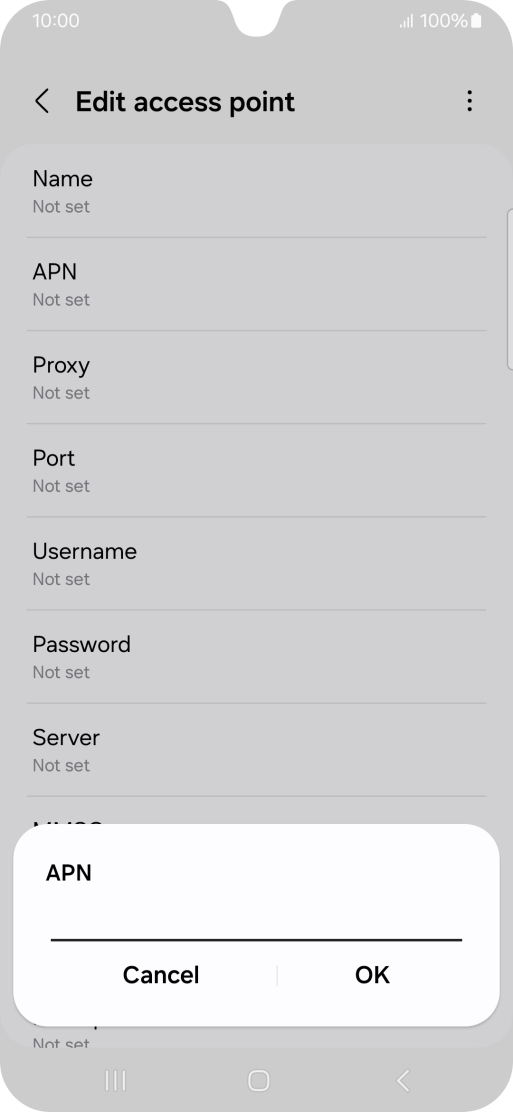 Key in everywhere and press OK. Key in everywhere and press OK.
