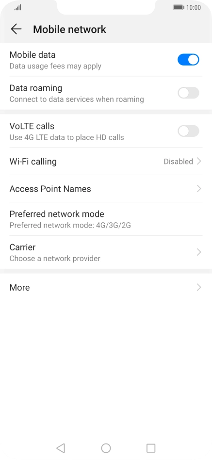 Press Preferred network mode. Press Preferred network mode.