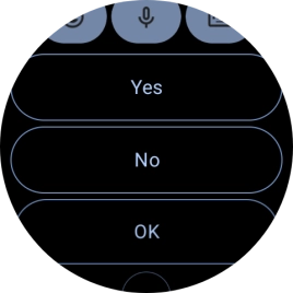 Press the required reply. Press the required reply.
