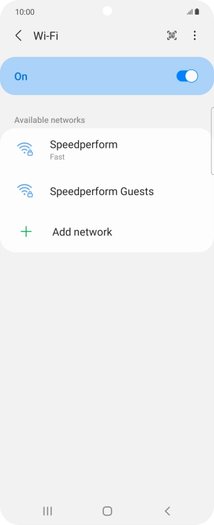 Press the required Wi-Fi network. Press the required Wi-Fi network.