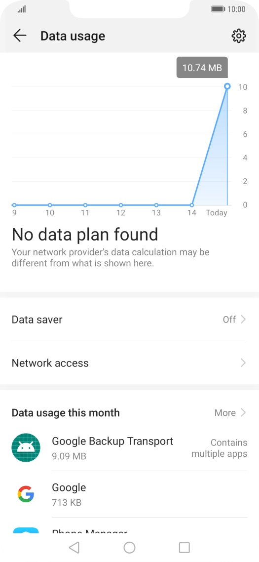 Press Network access. Press Network access.