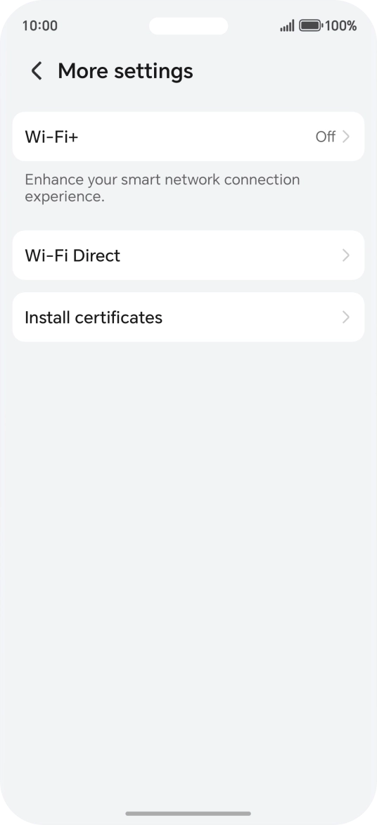 Press Wi-Fi+. Press Wi-Fi+.