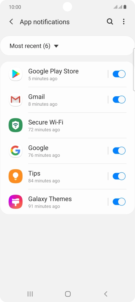 Press the drop down list. Press the drop down list.