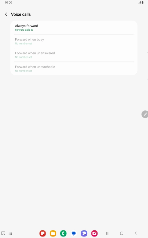 Press the required divert type. Press the required divert type.